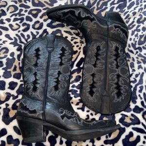 Women's Ariat Dandy Black Deertan Cowboy Boot